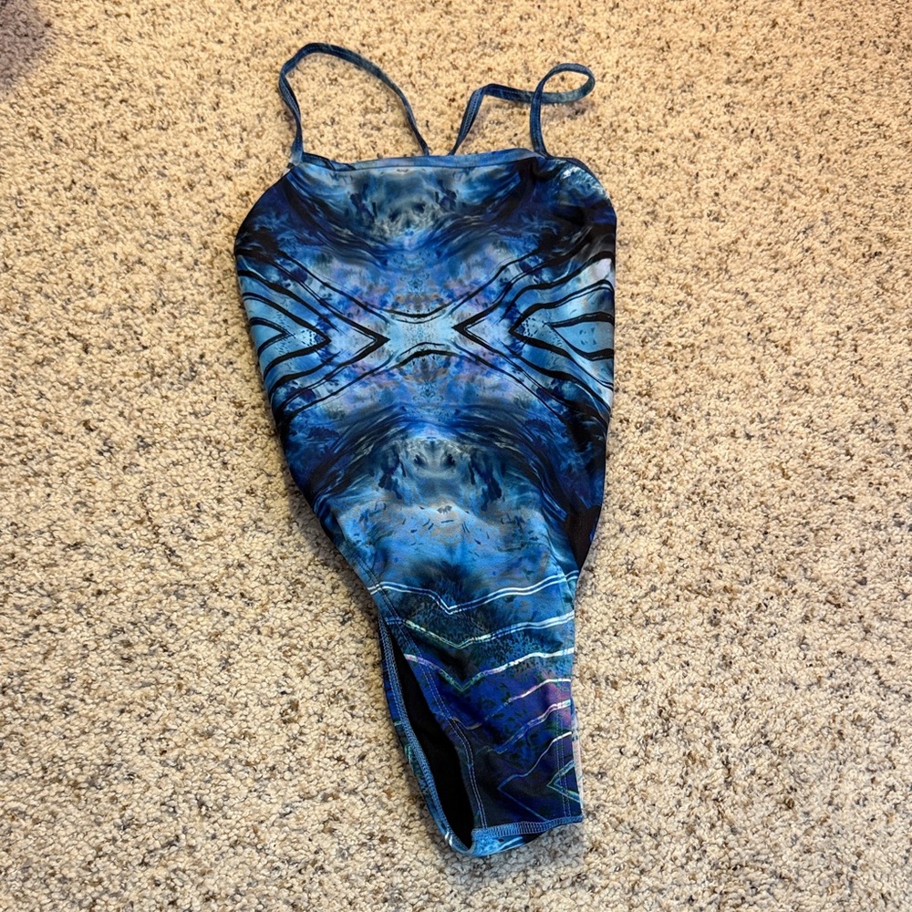 Jolyn Clothing Blue Marble Performance One-Piece